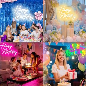 Thả vận chuyển Hạnh Phúc sinh nhật tùy chỉnh Acrylic chữ Hạnh Phúc sinh nhật Neon dấu hiệu cho bữa tiệc sinh nhật trang trí neon ánh sáng - Product Image 4