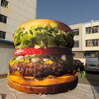 Modèle de hamburger géant gonflable simulé pour la campagne publicitaire des restaurants de restauration rapide, décoration de festival alimentaire