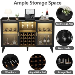 SENYU Meuble à vin multifonctionnel personnalisé, style italien moderne et minimaliste, en panneaux de bambou, pour salon ou entrée murale - Product Image 5