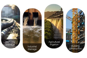 Pompe à eaux usées submersible à haut débit, robuste, pour l'évacuation des eaux usées sur les chantiers de construction - Product Image 5