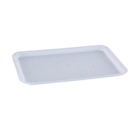 Plateau rectangulaire en plastique, pour la restauration rapide, noir, vente en gros, livraison gratuite en chine