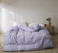 Parure de lit 4 pièces en coton 40S 60S ultra doux, nouveau design, effet délavé, pour hôtel et maison de luxe