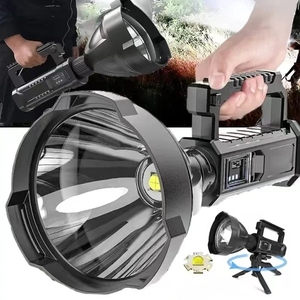 ไฟฉาย LED พกพาแบบขายส่ง กำลังสูง ติดตั้งได้ ใช้เป็นไฟฉายมือถือได้ ชาร์จ USB ได้ กันน้ำ - Product Image 1