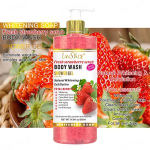 Gel douche exfoliant au <span class=keywords><strong>lait</strong></span> <span class=keywords><strong>de</strong></span> papaye le plus vendu - Parfum <span class=keywords><strong>de</strong></span> fruits frais - Lotion corporelle moussante douce 500ml - Product Image 6