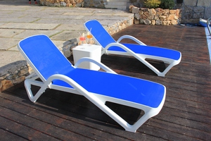 Jardin extérieur plage moderne réglable à quatre vitesses plage soleil chaises longues piscine lit de différentes hauteurs - Product Image 5