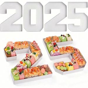 Caja de Dulces Digital de 25.5cm/10 Pulgadas, Caja Creativa para Aperitivos, Plato de Frutas para Graduación, Plato para Dim Sum, Decoración para Fiestas de Cumpleaños - Product Image 1