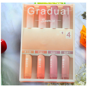 H01 Wholesale Pastel Style Marker Pen Set Gradient <strong>Highlighter</strong> <strong>with</strong> Oblique Brush Tip for School 360 Sets Per Carton - Product Image 5