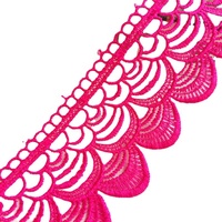 Vente en gros de dentelle soluble dans l'eau de luxe écologique de 6 cm pour la broderie, la literie, les rideaux, la décoration, les sacs, la garniture en tissu polyester, le bricolage