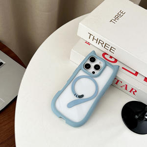 Funda para Teléfono con Orejas de Gato 3D ZYQ para iPhone 16 15 Pro Max 14 13 12 Pro, Carcasa Magnética Transparente - Product Image 4