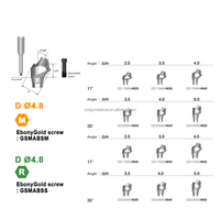 Système Osstem 17 ° 30 ° Angulé Dentaire MUA Multi-Unit Butée Multi-Unit Angled Buttment pour Toutes les Marques de Produits Dentaires Métalliques