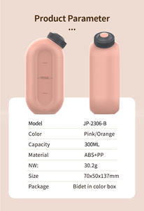 300ml Portable Shattaf Bidet Pulvérisateur de voyage portable Opération facile Parfait pour l'hygiène personnelle, la vie en plein air et le nettoyage des prières - Product Image 6