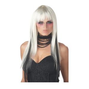 Economici lunghi bianchi con bacchette di colori neri parrucche per feste di Halloween da <span class=keywords><strong>strega</strong></span> HPC-0081 - Product Image 1