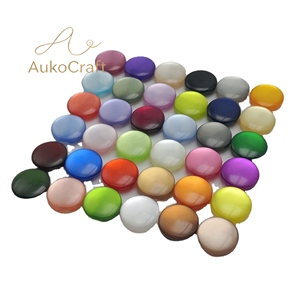 Boutons de <span class=keywords><strong>couture</strong></span> fantaisie nacrés pour Cheongsam DIY, boutons invisibles en résine pour vêtements, boutons en verre transparent pour manteau - Product Image 1