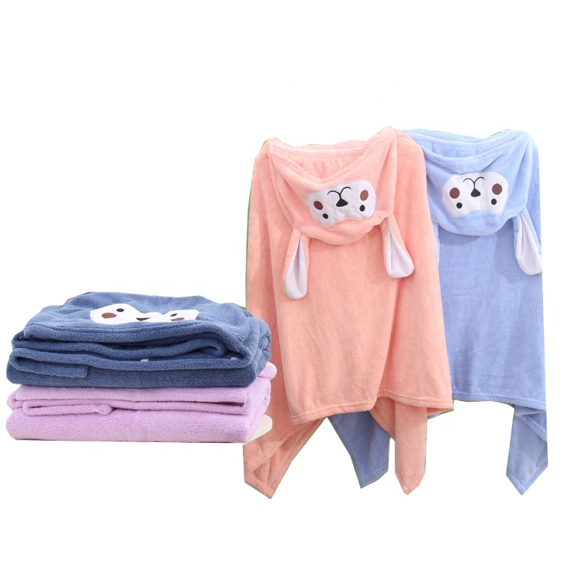 2022 Top Sale Soft Hooded Towel Cartoon Animal Blanket Toddler Baby Bathrobe Bath Kids Robe Infant Towel