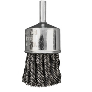 Cepillo de pluma de pulido de alambre de acero inoxidable, fabricantes de 30mm, cepillo de alambre trenzado de extremo para coche, alta calidad, 3/4 pulgadas - Product Image 1