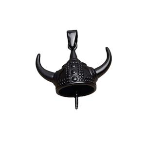 Pendentif en argent S925, accessoire de style baroque, forme polyvalente, perle DIY, démon, taureau, roi, creux, composant de bijoux flottant libre - Product Image 5