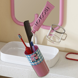 Travel <b>Toothbrush</b> <b>Holder</b> Set Plastic Foldable Storage Cup With Lid For Bathroom Use - Product Image 3