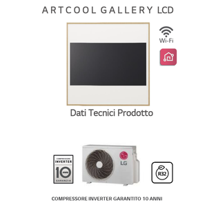 แอลซีดี ไวไฟ แวร์ิเอเบิล ฟรีเควนซี แอร์ติดผนังแบบแยกส่วน ยี่ห้อ ArtCool Gallery สำหรับใช้ในบ้าน 11900-20999 บีทียู น้ำยาทำความเย็น R32 ประหยัดพลังงานระดับ A++ - Product Image 6
