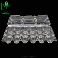 Boîte à œufs grande capacité 18 cavités à prix abordable pour œufs de poule, en PET de qualité alimentaire, réutilisable pour l'élevage avicole, incassable