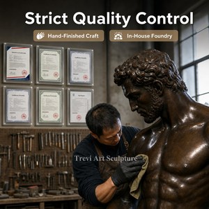 Statua Maschile in Bronzo a Grandezza Naturale, Scultura Classica <span class=keywords><strong>Greca</strong></span>, Opera d'<span class=keywords><strong>Arte</strong></span> da Collezione per Giardino, Patio, Esterni e Arredamento Casa - Product Image 4