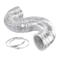 Conduit d'air rond flexible en aluminium pour systèmes CVC, 10 m, fabriqué en Chine