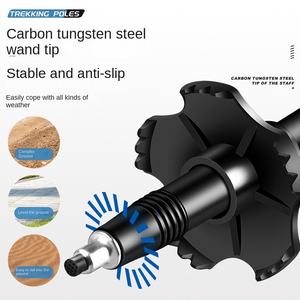 Bastón de Senderismo Telescópico Profesional de Estilo Nórdico Ruiming DSZ-08, de Aleación de Aluminio y Goma, Capacidad de 150 kg, Recto - Product Image 4
