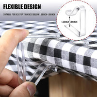 Fixateur de nappe invisible en plastique transparent moderne, antidérapant, à ressort, de forme irrégulière, pour suspension verticale, décoration intérieure