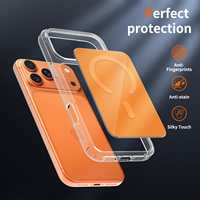 Coque de téléphone magnétique rigide en PC avec pare-chocs transparent en TPU antichoc et protection d'appareil photo, vente en gros pour iPhone 17 18 Pro Max