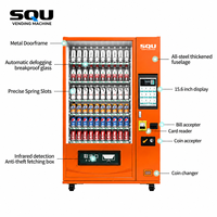 Distributeur automatique de produits surgelés de la marque SQU avec écran tactile de 15,6 pouces, fonction SDK multi-paiements, basé sur le cloud, et fourniture gratuite de pièces de rechange pendant un an