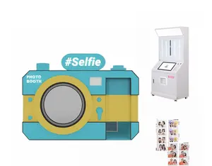 Lắp ráp đầy đủ Photo Booth kiosk Thông Minh Kỹ thuật số Photo Booth Frames - Cartoon Selfie Photo Booth với 1 năm bảo hành