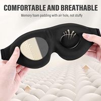 Nouveau masque oculaire 3D One Piece, fin, confortable, occultant, en polyester, avec technologie de rebond de la mousse, portable, masque de sommeil doux