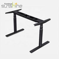 Bureau informatique réglable en hauteur Sunshine, moderne, à moteur électrique unique, avec plateau en bois et structure métallique extensible – Meilleure vente