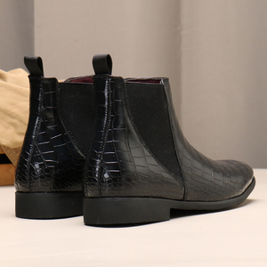 Bottes Chelsea italiennes de haute qualité pour hommes, design hiver, chaussures en cuir PU, bottes pour hommes, chaussures décontractées pour hommes - Product Image 6
