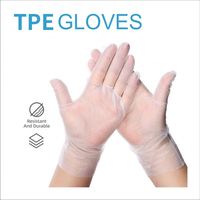 Guantes Híbridos Finos de TPE para Limpieza de Mascotas, Resistentes al Agua, Transparentes, para Cocina, Barbacoa, Jardín, con Pantalla Táctil