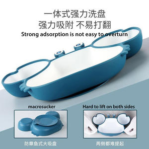 Vajilla de silicona para bebés, platos con ventosa para niños, cuencos de aprendizaje para alimentos complementarios y bebidas - Product Image 4