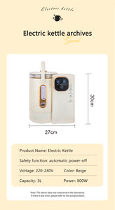 Bouilloire électrique 3L multifonctionnelle en verre, chauffe-lait avec verrouillage enfant, pour usage domestique et hôtelier, maintien au chaud - Product Image 6