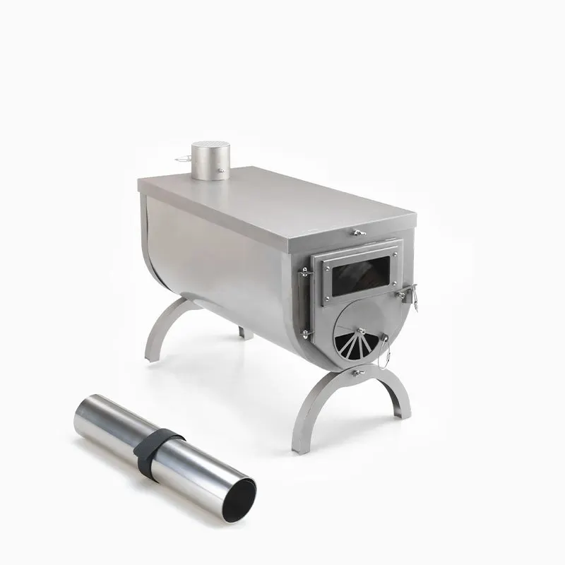New Design Factory Price Portable Stainless Steel Wood Stove Outdoor Picnic Ice Fishing Sauna Tent Stove with Long Chimney