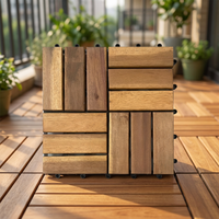 Tuiles de terrasse emboîtables en bois d'acacia moderne FG-VG012NW pour la décoration extérieure de la maison sur les balcons, les entrées, les cours arrière et les jardins
