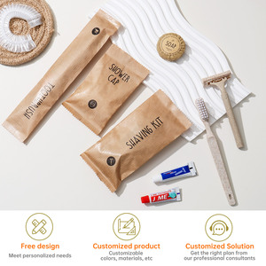 Kit de toilette portable de base pour hôtel, articles de toilette jetables, kit de <span class=keywords><strong>shampoing</strong></span> hydratant, kit de brosse à dents écologique pour hôtel - Product Image 6