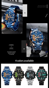 นาฬิกาข้อมือ CURREN 8402 ดีไซน์ล้ำสมัย ฟังก์ชั่นหลากหลาย แฟชั่นทันสมัย แบรนด์ดัง โครโนกราฟ หน้าปัดเรืองแสง นาฬิกาลำลองสำหรับผู้ชาย - Product Image 5