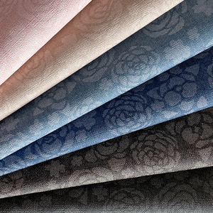 0,7mm PU Faux cuero flor en relieve Jeans tela de <span class=keywords><strong>polipiel</strong></span> para Diy hacer bolsas prendas lazos manualidades Material decoraciones - Product Image 4