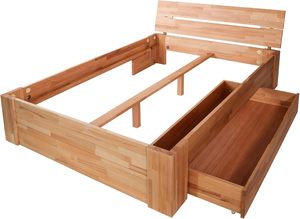 Hot Bán Giường Gỗ Kích Thước Đầy Đủ Bằng Gỗ Công Suất Lớn Giường Lưu Trữ Thiết Kế Hiện Đại Dưới Giường Với Ngăn Kéo - Product Image 2