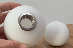 Pantalla de Lámpara Moderna Nórdica de Cristal Blanco <span class=keywords><strong>para</strong></span> Bombilla G9, Esmerilada, con Abertura de 2cm, Globo de Repuesto de Fácil Instalación - Product Image 4