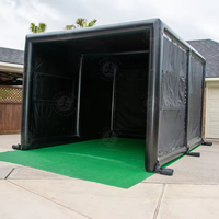 Simulateur de golf innovant bâtiment étanche à l'air pratique de golf gonflable simulateur de balançoire tente en filet avec écran de frappe