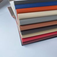 Tissu d'ameublement synthétique en PVC gaufré en similicuir grain de litchi en microfibre ignifuge décoratif pour meubles