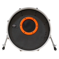 Batterie de percussions UNLOCK : Griffe de grosse caisse 18 pouces à amortissement pneumatique avec maille double épaisseur intégrée |   Pad d'entraînement silencieux anti-bruit pour batterie hybride