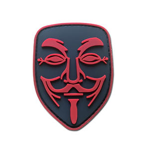 3D нашивка из ПВХ ручной работы, термоклеевая, с изображением маски Вендетты, для головных уборов, сумок, аксессуар для улицы, производство Китай - Product Image 4