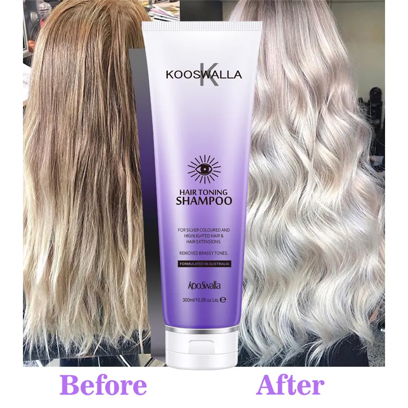 Keine gelbe Toning Farbe Lila Silber Shampoo Blondes Platin Revival Haar Shampoo für blondes Haar