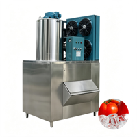 Petite machine à glace en tube industrielle de 500 kg contrôlée par PLC avec compresseur Emerson, refroidie par air/eau, haute productivité, capacité de 600 kg