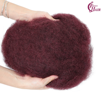 FH # 99j Cheveux humains afro crépus en vrac tressage de cheveux pour Dreadlocks, Loc réparation, Dreadlock Extensions, Twists, Tresses